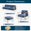 Outdoor Swivel Rocker Patio Chairs High Back Wicker Patio Furniture - 2 of 4