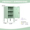 Single Door Lockable Metal End Table,Modern Minimalist Room Side Table with 2 Adjustable Shelf ,Multi Cabinet ,27.55”H x 13.78”W x 14.96”D Green - 2 of 4