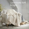 Whisper Organics Adult Organic Cotton Waffle Knit Blanket – Lightweight, 320 GSM, All-Season – Multiple Sizes & Colors - 3 of 4