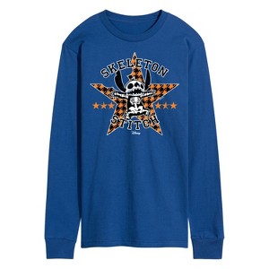 Men's - Lilo and Stitch - Skeleton Stitch Long Sleeve Graphic T-Shirt - 1 of 4