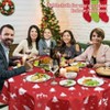 Christmas Tablecloth, Rectangular Fabric Table Cloth, Water-Resistant & Wrinkle Free Xmas Table Cover for Kitchen Dining Room - 3 of 4