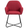 vidaXL Dining Chairs 2 pcs Red Fabric - 3 of 4