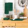 Design Imports Dark Green Chevron Luxury Barmop Set/4 - 3 of 4