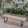 Kumasinova 61.7" Slatted Dining Bench,Farmhouse Kitchen Table Bench,Premium Acacia Wood Entryway Bench with Metal Legs,250lbs Capacity - 2 of 4