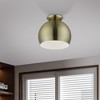 Livex Lighting Piedmont 1 - Light Flush Mount in  Antique Brass - 4 of 4