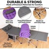 Zone Tech Camping Cot Pads Mattress - Lavender Premium Quality Outdoor Comfortable Thicker Cotton Lightweight Waterproof Bottom Pad Mattress - 3 of 4