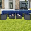 Costway 8 PCS Patio Rattan Furniture Set Cushioned Sofa Chair Coffee Table Blue - 4 of 4