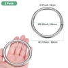 Unique Bargains Dream Catcher Stainless Steel Macrame Wreath Floral Round Metal O Rings 2 PCS - 3 of 4