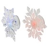 Northlight LED Lighted Icy Crystal Snowflake Christmas Window Decorations - 5.5" - Set of 2 - image 4 of 4