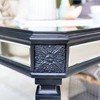 48" Black Mirror Console Table Vintage Wood Grain Carving Process Gorgeous and Noble for Entryway, Sofa Table,Living Room(48''W x 32.3''H x 18D) - 3 of 4