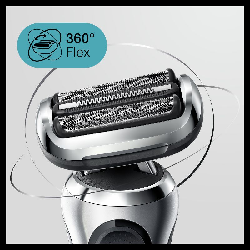 Braun Series 7-7020s Flex Men&#39;s Rechargeable Wet &#38; Dry Electric Foil Shaver, 5 of 9