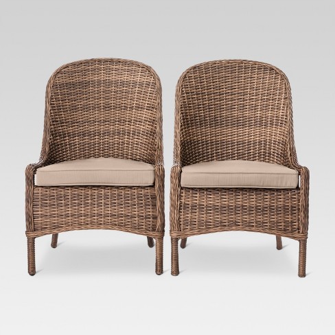 Mayhew 2pk All Weather Wicker Patio Dining Chair Threshold