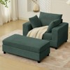 Mjkone Modern Extra-Large Corduroy Upholstered Modular Sectional Sofa Set,Deep Seat Sleeper Chair Indoor with Ottoman - 2 of 4