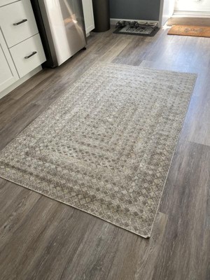 Moon Tears Emmy Washable Geometric Beige Rug