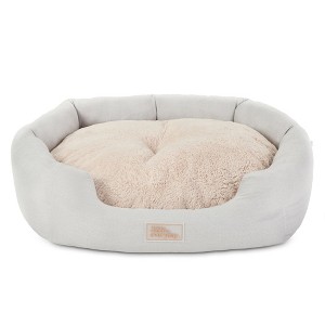 TOWN & COUNTRY EVERYDAY CuddleTown Faux Linen Comfy Cozy Cuddler Pet Bed - 1 of 4