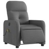 vidaXL Dark Gray Fabric Electric Massage Recliner Chair - Motorized Reclining Armchair with Vibration Massage, Comfortable Seating, and Sturdy Frame - 3 of 4