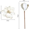 COZONY 20 PCS Glitter Artificial Flower DIY Ornaments, 6.3 Inch Faux Flower Christmas Tree Wreath Decorations for Xmas Wedding Party Holiday - 2 of 4