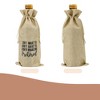 Unique Bargains Wine Bags with Drawstrings Reusable Khaki 1 Pc - 4 of 4