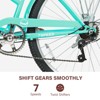 Hykolity 26 Inch Beach Cruiser Bike 7-Speed Outdoor City Bike for Women Commuter Bicycle with Rear Rack Basket High-Carbon Steel Front & Rear Fenders - 3 of 4