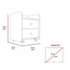 INFURNIC Nightstands Modern Nightstand with Two Drawers and Open Shelf Superior Top Metal Handle for Bedroom Storage, Black, 15.74"*18.22"*21.88" - 3 of 4