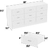 9 Drawer Dresser, 63'' Wooden Large Dresser with Power Outlet Wide Drawer, Modern Chest of Drawers for Closet, Storage Organizer Long - 2 of 4
