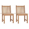 vidaXL 2X Solid Teak Wood Patio Chairs with Beige Cushions - Garden Lounge Seating, Durable, Waterproof, Indoor/Outdoor Use - 2 of 4