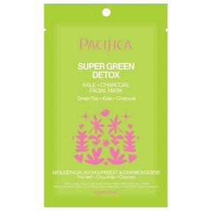 Pacifica Super Green Detox Kale and Charcoal Face Mask - 0.67 fl oz - 1 of 4