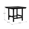 WestinTrends Ashore Outdoor HDPE 36" Square Patio Dining Table with Umbrella Hole - 3 of 4