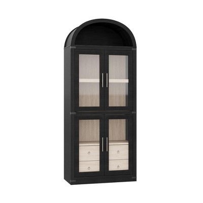 Arched Pantry Cabinet with Doors and 2 Drawers 71.4in Tall Wood Storage Cabinet for Kitchen Dining Room Bathroom