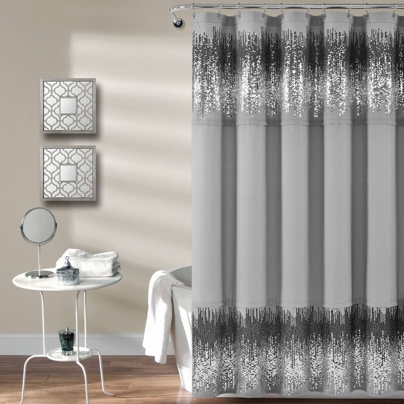 Single Shimmer Sequins Shower Curtain - Lush Décor, 1 of 11