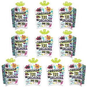 Big Dot of Happiness Through the Decades - Table Decorations - 50s, 60s, 70s, 80s, and 90s Party Fold and Flare Centerpieces - 10 Count - 1 of 4