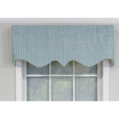 Spa Blue Cotton Sateen Rod Pocket Window Valance