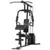 Soozier Home Gym, Multifunction Gym Equipment Workout Station with 100Lbs Weight Stack for Lat Pulldown, Leg Extensions, Preacher Bicep Curls - 4 of 4