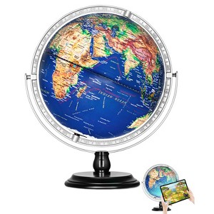 SUGIFT 13-Inch AR Interactive World Globe with LED Night Light, USB Power, Dual-Axis Rotation for Kids - 1 of 4
