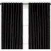 Home Mart Goods 2 Piece Black Velvet Room Darkening Grommet Window Curtain Panel Set - 96" Long - 4 of 4