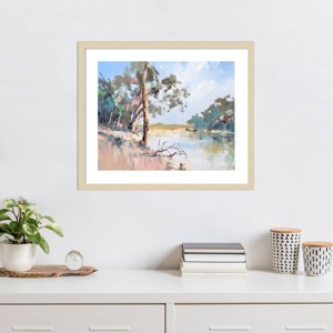 Amanti Art Summer River by Craig Trewin Penny Wood Framed Wall Art Print - 1 of 4