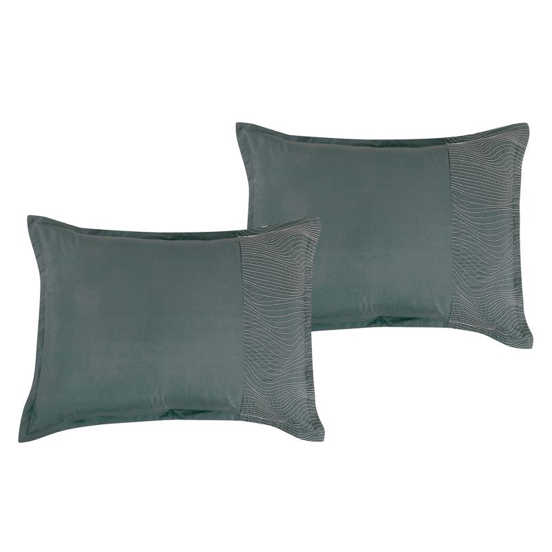 Esca Lena  Fashionable & Luxurious 7pc Comforter Set:1 Comforter, 2 Shams, 2 Cushions, 1 Decorative Pillow, 1 Breakfast Pillow, 5 of 6