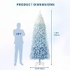 Snow Flocked Pencil Christmas Tree, Slim Artificial Christmas Tree with Sturdy Metal Stand, Skinny Xmas Tree Holiday Decoration for Home Office Dedor - 4 of 4