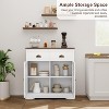 Sideboard, kitchen cabinet with arms and legs, 2 doors and 2 drawers, adjustable shelf, kitchen furniture, buffet unit for kitchen - 3 of 4