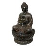 Alpine Corporation 44" Brown Buddha Sculptural Fountain: Outdoor LED-Lit Water Feature, Polyresin, 27"L x 24"W - 3 of 4
