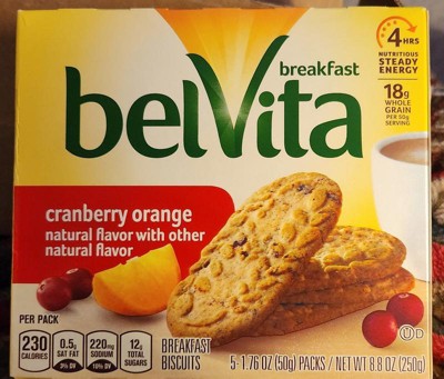 Belvita Cranberry Orange Breakfast Biscuits - 5 Packs : Target