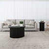 NicBex Set of 2 Modern Round Coffee Table with Vertical Striped Side,Accent End Table for Living Room,Bedroom - 2 of 4