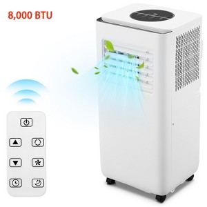 8,000 BTU (ASHRAE) / 6,000 BTU (SACC) Portable Air Conditioner /AC with Cooling, Dehumidifier Fan Function, Remote Control, Sleep Mode, 24H Timer - 1 of 4