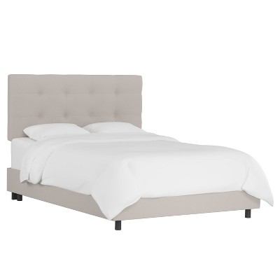 Full Dolce Tufted Bed Linen Putty - Skyline Furniture