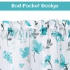 Farmhouse Watercolor Floral Flower Leaf Design Kitchen Curtains for Cafe Bathroom - 2 of 4