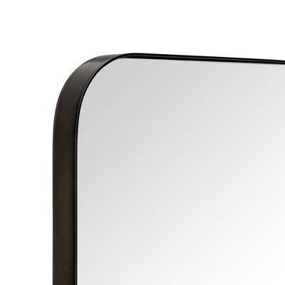 Bronze and Silver Rectangular Bathroom Vanity Mirror