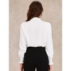 INSPIRE CHIC Women's Long Sleeves Collared Business Dressy Bodysuit Top - 3 of 4