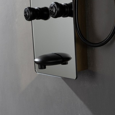 Nickel and Black 8-Jet Multifunction Shower Panel System
