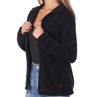 Женские куртки Alpine Swiss Jane Womens Full Zip Soft Polar Fleece Jacket BLK MED — фото 4