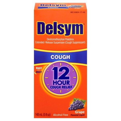 Delsym Cough Relief Liquid - Grape - 5 Fl Oz : Target